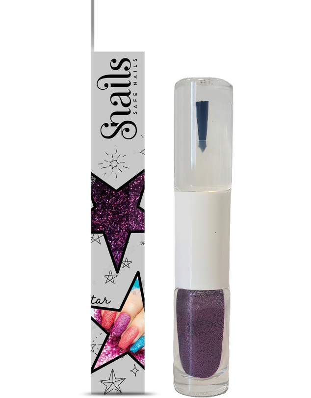 Snails 2 in 1 Purple Nail Polish (washable)