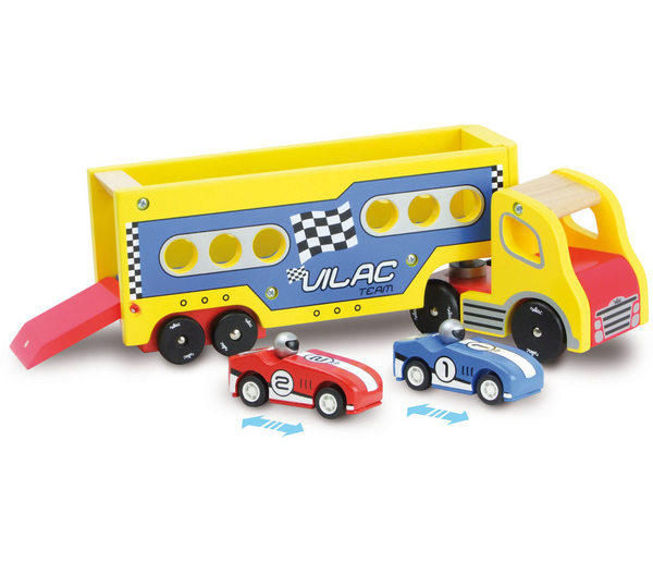 Articulated Lorry with 2 Friction Cars by Vilac