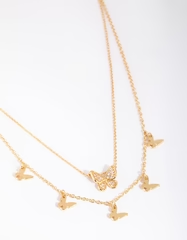 Golden Butterflies Necklace