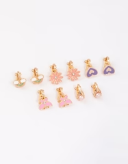 Floral Collection Clip-on Earrings (Set of 6)