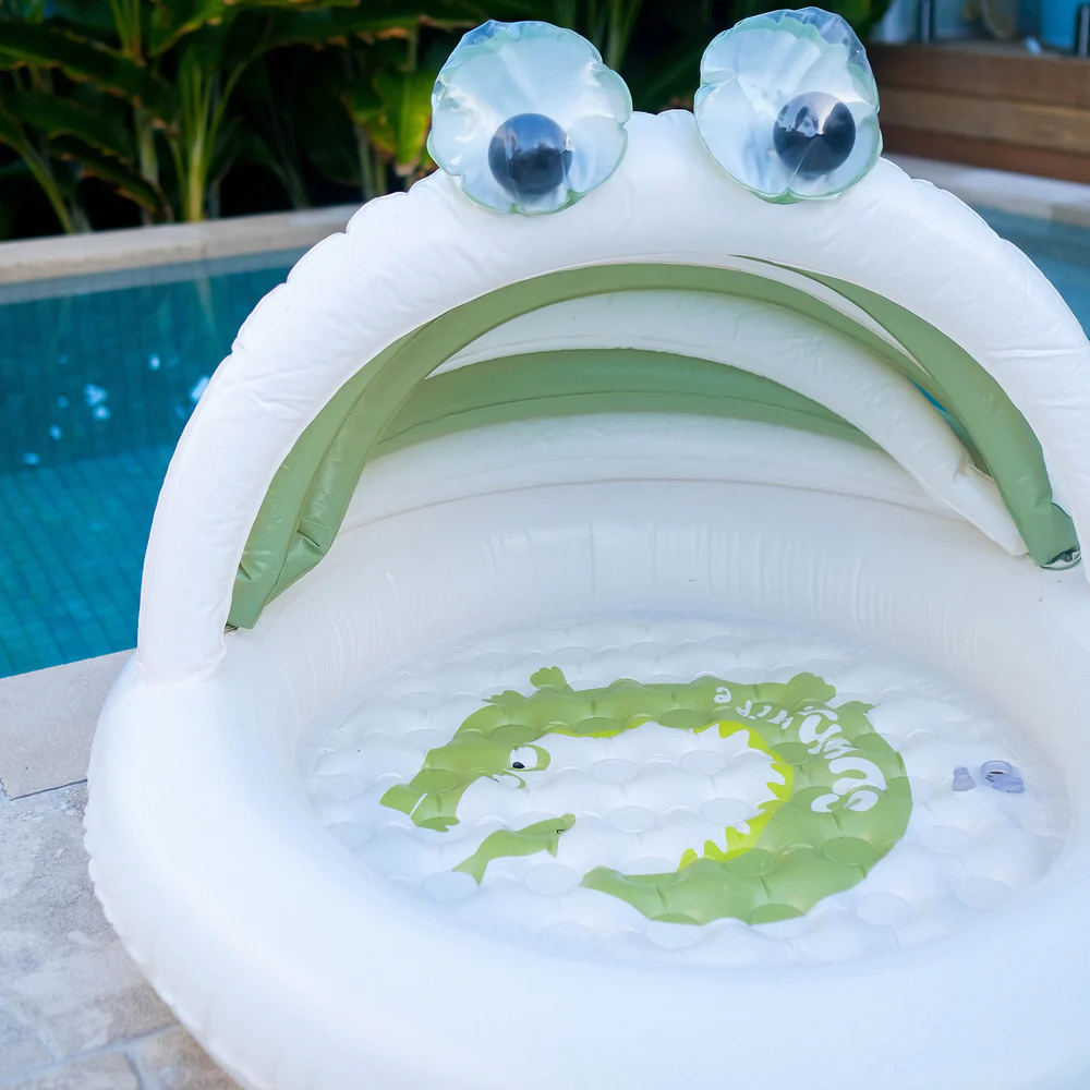 Kids Inflatable Pool Cookie the Croc Khaki