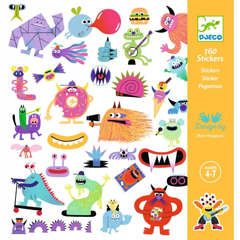 Djeco Monster Stickers (160pcs)