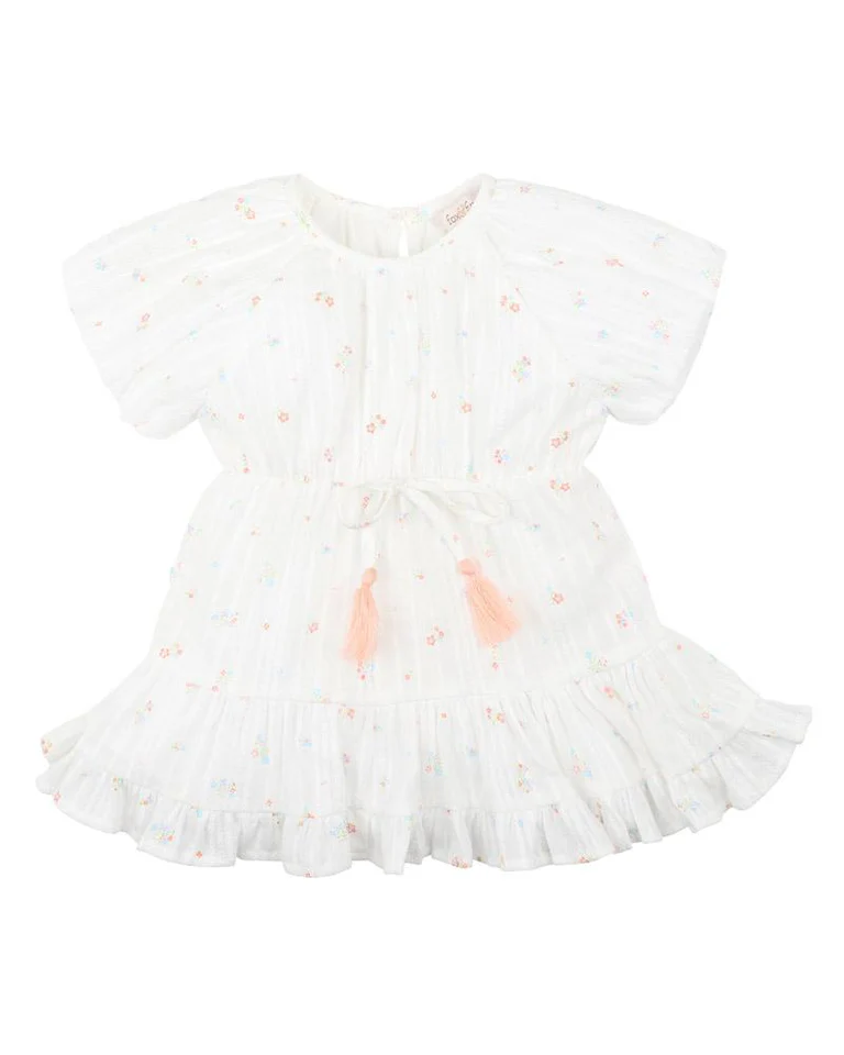 Palm Cove Ditsy Print Tiered Dress