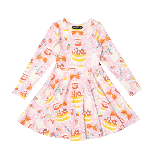Rock Your Kid Party Time Pink Waisted Dress
