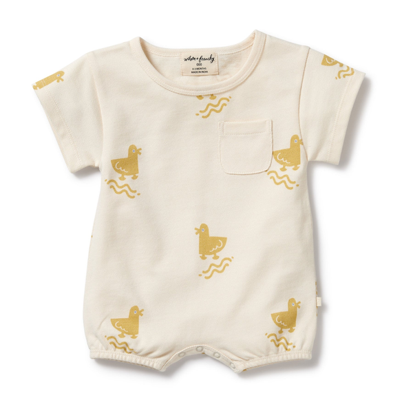 Quack  Quack Organic Short-sleeved bodysuit