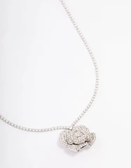 Rose CZ Diamante Necklace