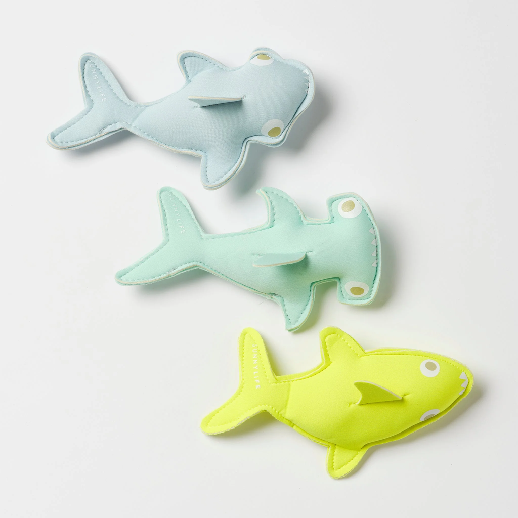 Salty the Shark Dive Buddies Aqua Neon Yellow (Set of 3)