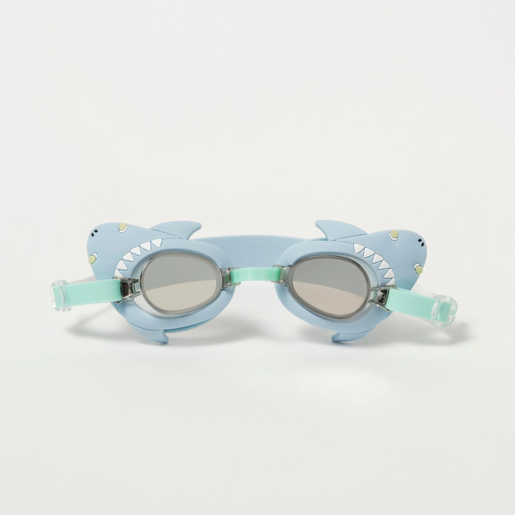 Salty the shark Mini Swim Goggles Aqua