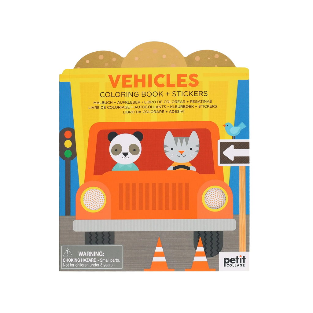 Colouring Book with Stickers - Vehicles