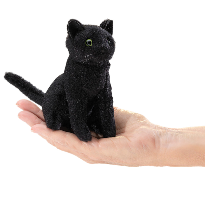 Mini Black Cat Finger Puppets