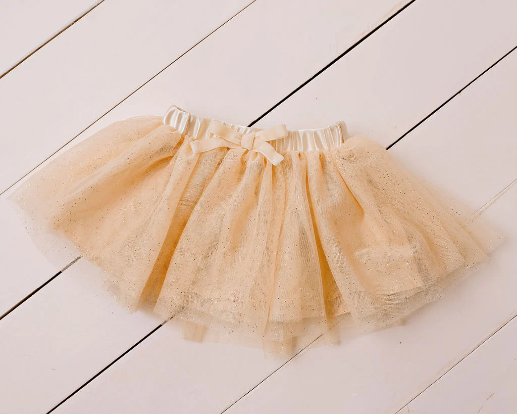 Sparkly Tulle Skirt - Gold