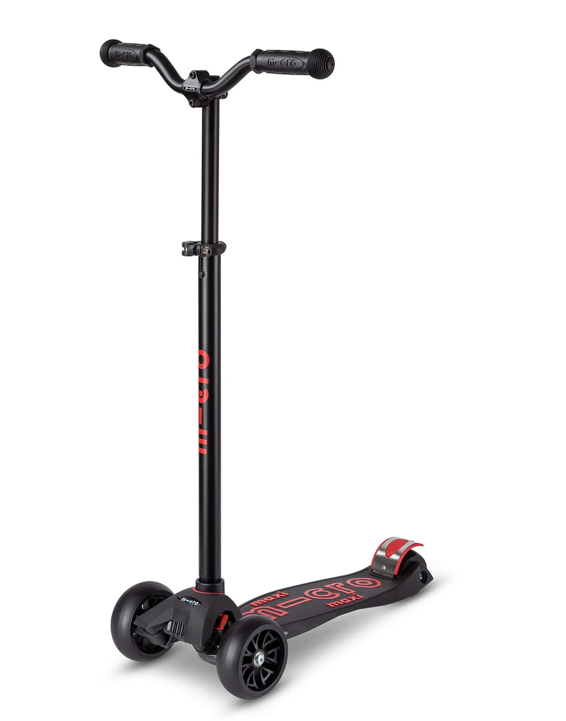 Maxi Micro Deluxe Pro Kids Scooter - Black - Red