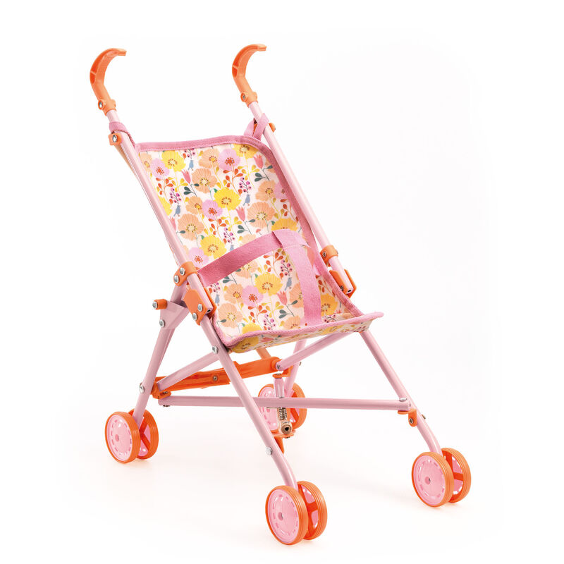 Pomea Pink Flower Doll Stroller (54cm)