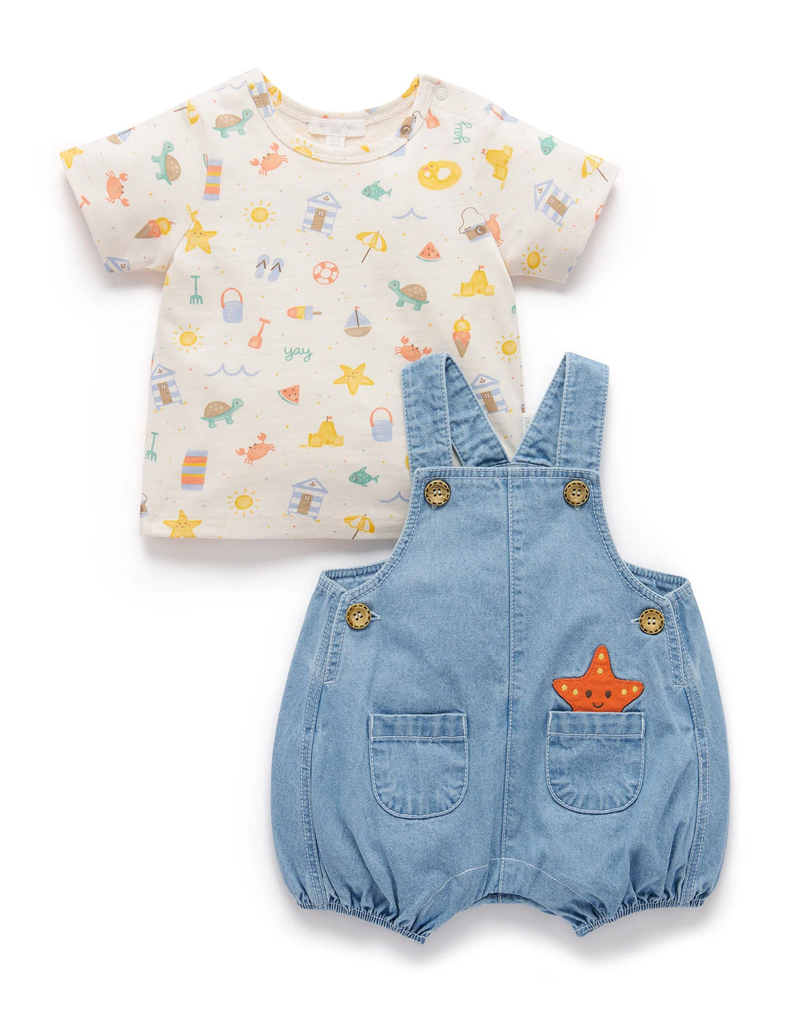 Resort Overall Set - Faded Denim