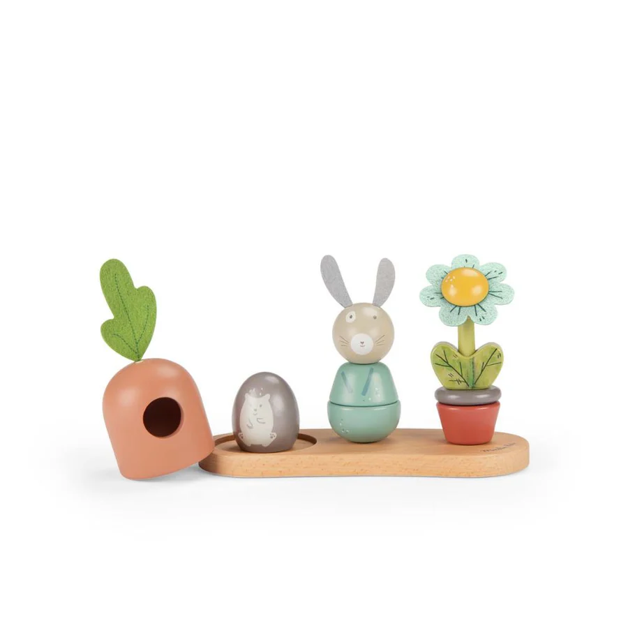 Trois petits lapins stack-up activity toy