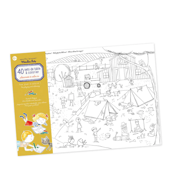 Moulin Roty Aujourd'hui Cést Mercredi - 40 colouring in placemats