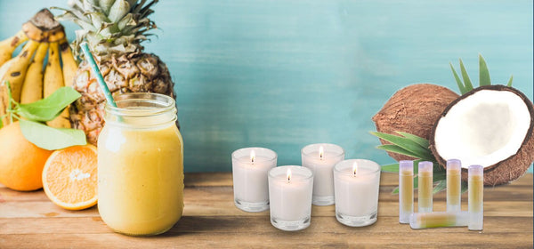 Deluxe Soy Candle & Lip Balm Kit (Mango Soy Candle, Lip Balm Tropical Flavour)
