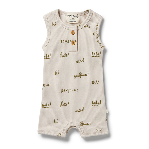 Organic Rib Growsuit - Bonjour