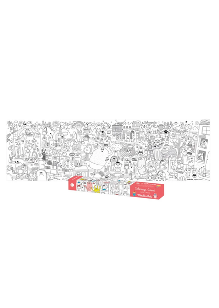 Moulin Roty Les Schmouks giant colouring poster
