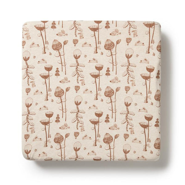 Organic Bassinet Sheet: Bunny Hop
